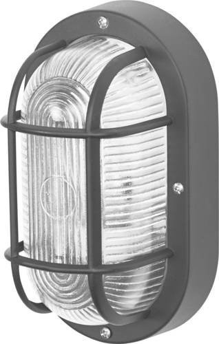 Osram HOMELIGHTING Bulkhead Essential Oval Deckenleuchte und Wandleuchte Schwarz mit E27 Fassung und Glasabdeckung - Bild 1