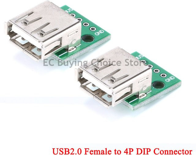 USB 2.0 Buchse auf 4P DIP-Schalter Adapterplattenplatine PCB-Modul Anschluss von EC Buying - Bild 1