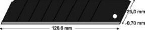 LUTZ BLADES Abbrechklingen Schwarz 25mm 10er Pack - Bild 1