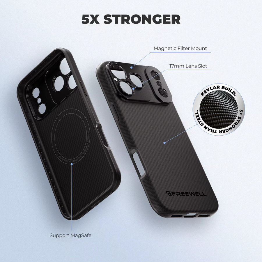 Freewell 17mm Mount iPhone Hülle für iPhone 17/16/15/14/13 Pro und Pro Max in Schwarz für Fotoobjektiv-Filterzubehör - Bild 5