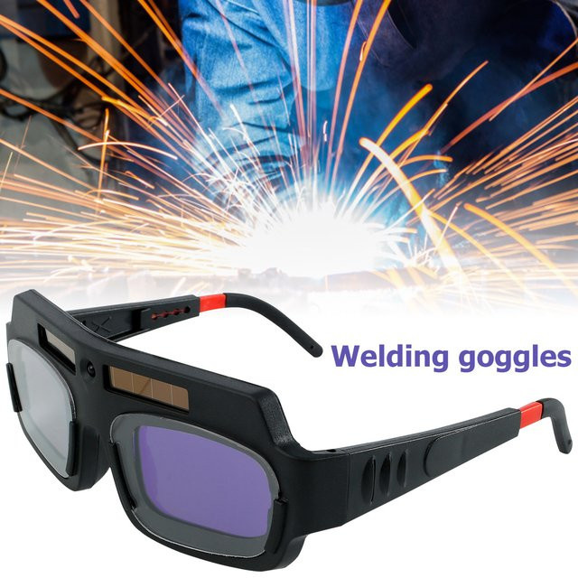 Solarbetriebene Schweißbrille mit automatischer Dimmfunktion in Schwarz für Argon-Lichtbogenschweißen mit echter Farbwiedergabe und hoher optischer Klarheit - Bild 1