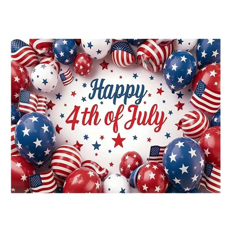 JMG Household Supplies Patriotischer Wandteppich mit USA-Flagge und Ballon für den 4. Juli, Polyester, Mehrfarbig, Breite: 90 cm, Höhe: 150 cm - Bild 5
