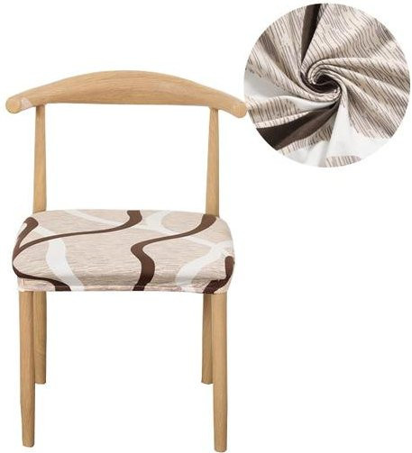 S-EMIGA Stretch Stuhlsitzbezüge für Esszimmer, elastische und waschbare Stuhlhussen mit modernem Grafikmuster in Multicolour - Bild 1
