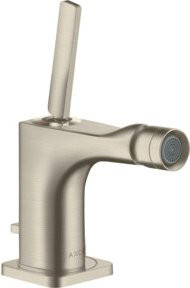 Hansgrohe Axor Citterio E Bidet-Einhebelmischer in gebürstetem Nickel mit Pin-Griff und Pop-up-Abfluss - Bild 1