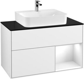V&B Waschtischunterschrank Finion 100 in Weiß lackiert, B/T/H: 100 x 50,1 x 50,1 cm - Bild 1