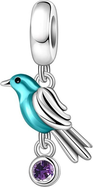 YIRAN Jewelry Anhänger Kolibri & Schwalbe, Kupfer, Weiß, Zirkonia, Kristall, Damen - Bild 1