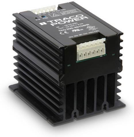 TracoPower TEQ 200-4812WIR DC/DC-Wandlermodul 48 V/DC auf 12 V/DC, 15A, 200W, Schwarz - Bild 1