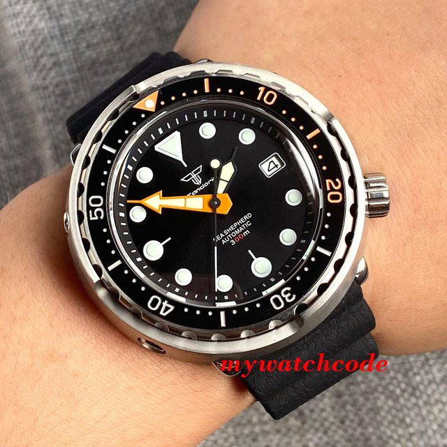 Tandorio Armbanduhr, Automatik, Edelstahl, Silikonarmband, Herren - Bild 1