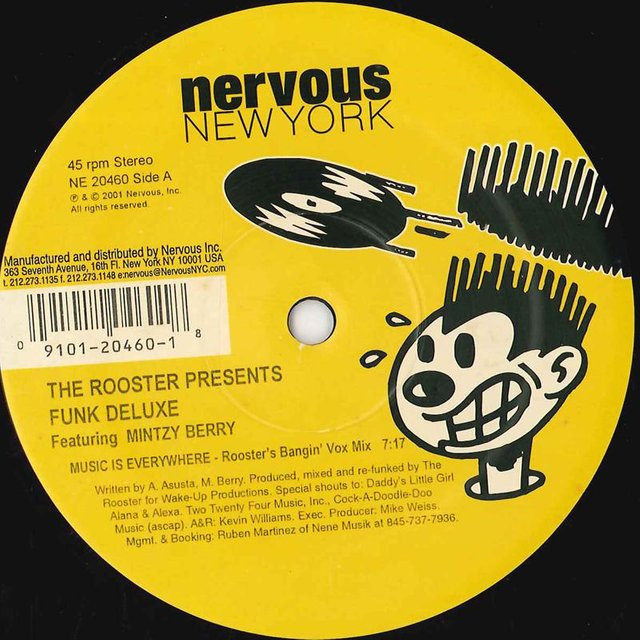 Rooster Funk Deluxe Minzbeere 12-Zoll Vinyl LP aus dem Jahr 2001 bei Nervous New York in Beige - Bild 1