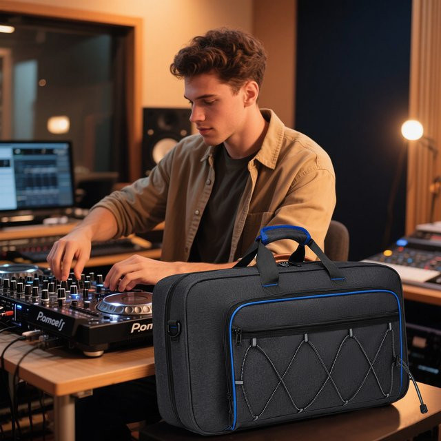Schützende gepolsterte Aufbewahrungstasche für Pioneer DJ-Controller DDJ-400, DDJ-FLX4 und DDJ-REV1 in Schwarz - Bild 1