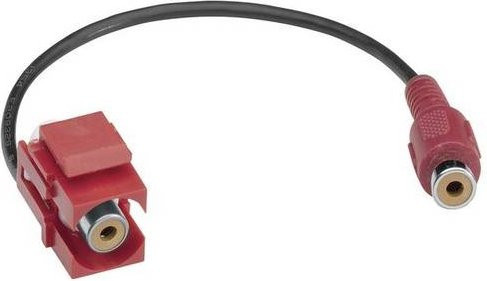 Hager Cinch-Einbaumodul Keystone rot - Bild 1
