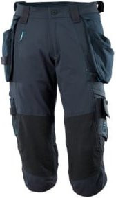 Mascot Dreiviertel-Hose mit Hängetaschen in Schwarzblau mit Cordura und Reflexstreifen, Größe C43 - Bild 1