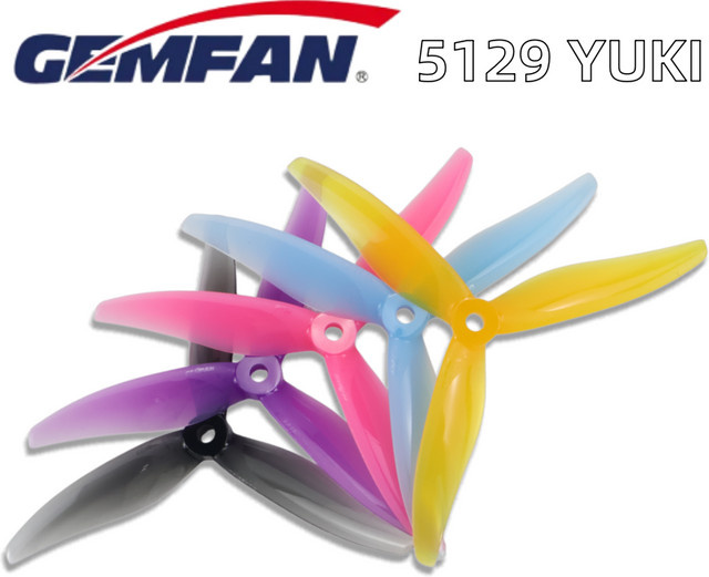 Gemfan YUKI FPV Propeller, 5-Zoll, 3-Blatt, Bunt / Mehrfarbig - Bild 1