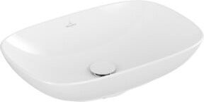 Villeroy & Boch Aufsatzwaschtisch Loop & Friends aus Keramik, weiß, rechteckig, B/T: 56 x 38 cm, ohne Überlauf - Bild 1