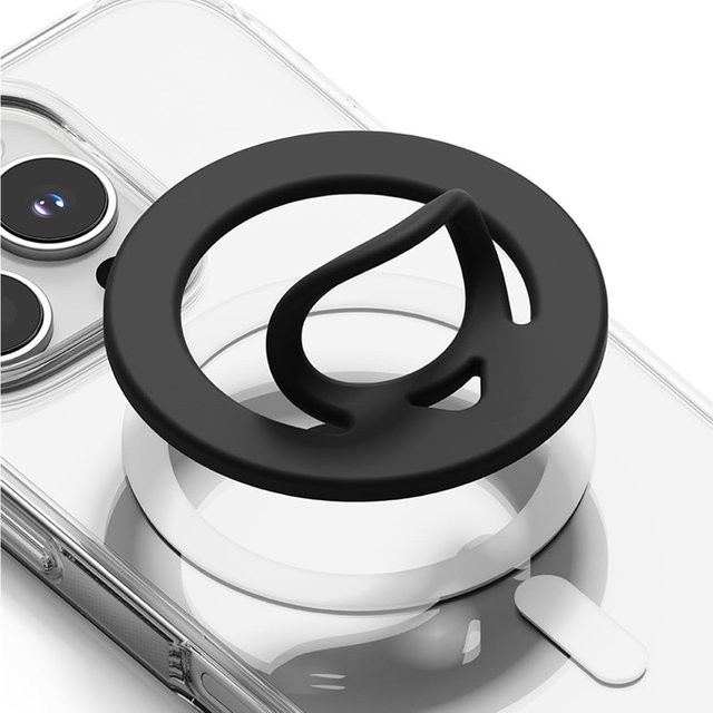 NMEGOU Magnetischer Silikon-Ringgriff in Blau, Doppelseitiger Telefonhalter für MagSafe und iPhone, Magnetischer Ständer für Auto und Mac - Bild 1