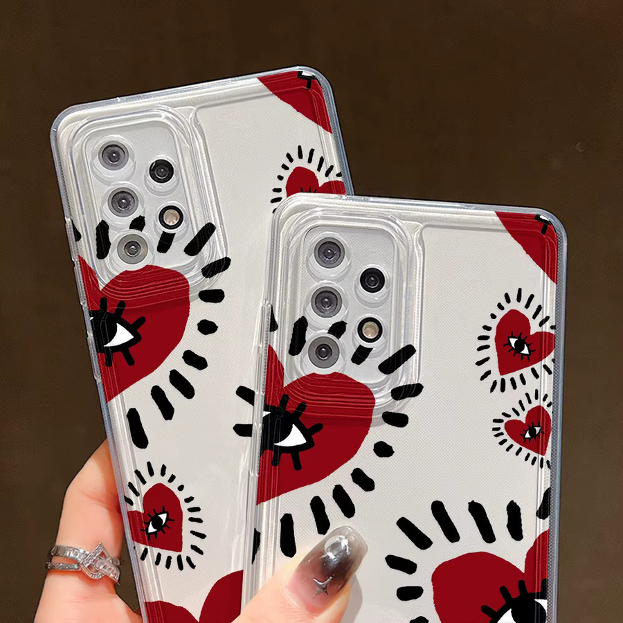 Samsung Handyhülle mit blauem Glücksauge Design aus TPU für verschiedene Modelle wie S24 Ultra, S23, S22, S21, S20, A55 5G, A54, A35, A34, A33, A15, A14 - Bild 3