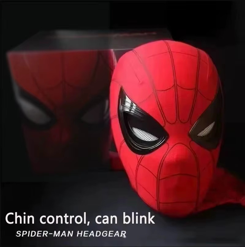 Bandai Spider-Man Headset, Miles Halloween Cosplay Kopfbedeckung, blinkende Touch-Leuchtmaske, ab 14 Jahren - Bild 2