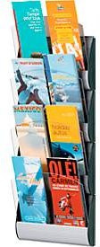 Paperflow Prospekthalter Integral A4 in Silber aus Metall und Kunststoff B/H/T: 23,2 x 69 x 9 cm - Bild 1