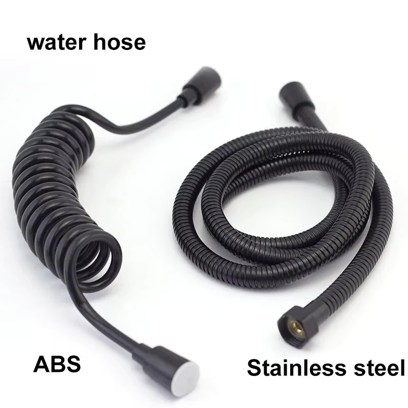 Schwarzes Bidet Handbrause-Set mit Schlauch und Halterung in Matt Schwarz - Bild 4