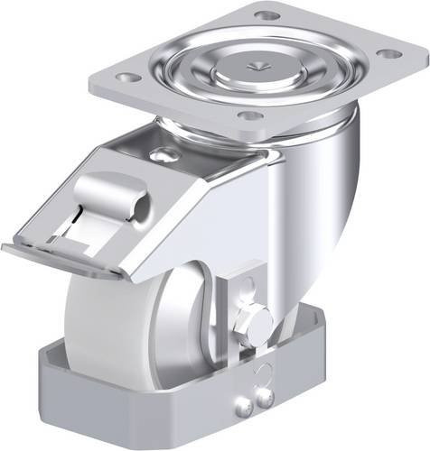 Blickle Stahlblech-Lenkrolle LH-PO 127K-FI-FA-FS in Silber, Rad-Durchmesser: 125 mm, Tragfähigkeit: 400 kg - Bild 1