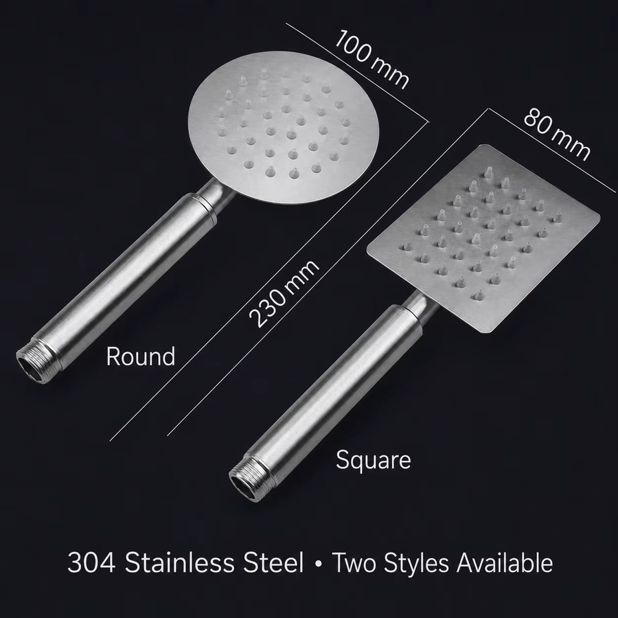 LITERE SANITARY WARE Handbrausekopf aus 304 Edelstahl in Silber, rund, hochdruckstark und wassersparend mit Silikondüsen zur einfachen Kalkreinigung - Bild 3
