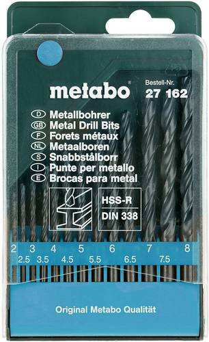 Metabo HSS-R Metall-Spiralbohrer Set 13-teilig in Schwarz mit Kunststoffkassette - Bild 1