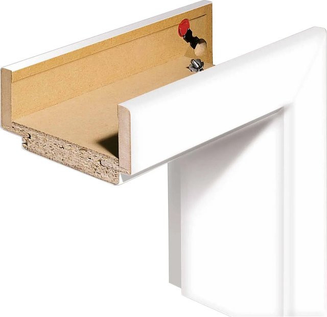 Zarge Borne CPL Weiß Rundkante Anschlag Rechts B/T/H: 86 x 20 x 198,5 cm - Bild 1