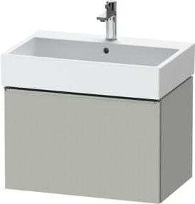 Duravit Waschtischunterschrank D-Neo wandhängend in Grau matt mit 1 Auszug, Breite: 68,4 cm, Tiefe: 44,2 cm - Bild 1