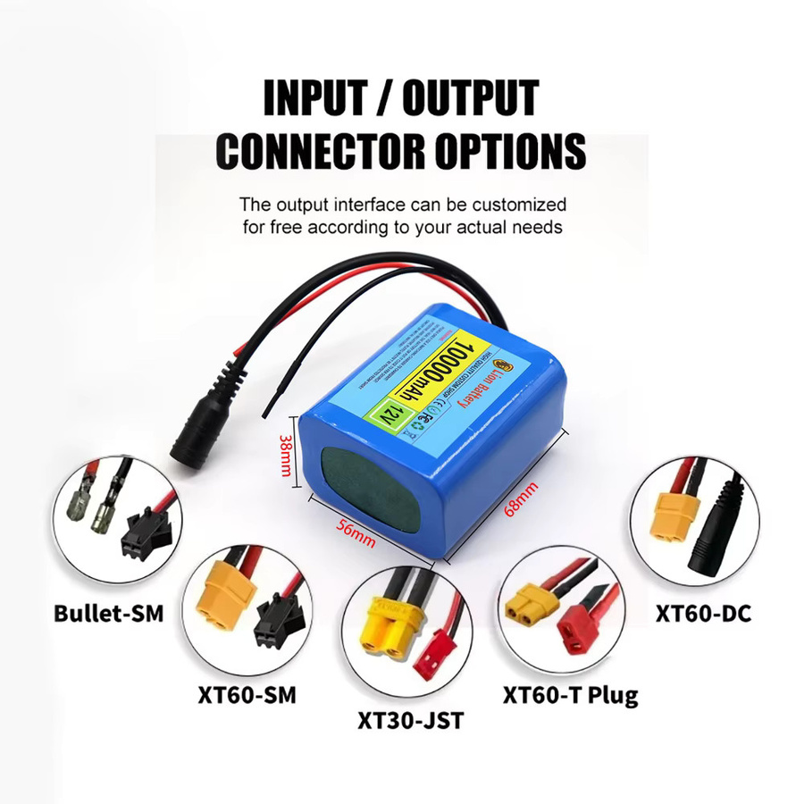 Aleaivy Lithium-Ionen-Akku 12 V mit 10 Ah und Ladegerät 12,6 V in Blau - Bild 2