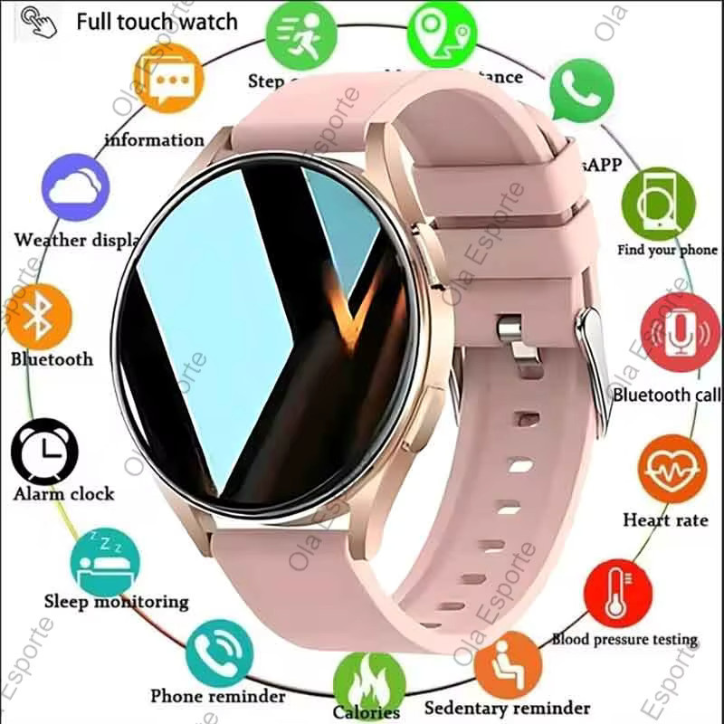 Ola Esporte Smartwatch, 1,39 Zoll, Schwarz, Silikon, Unisex - Bild 4