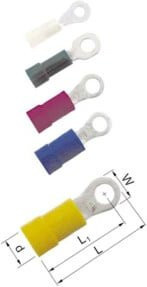 Elpress Ringkabelschuh A4653R in Gelb für 4-6 qmm mit M5 Anschluss - Bild 1