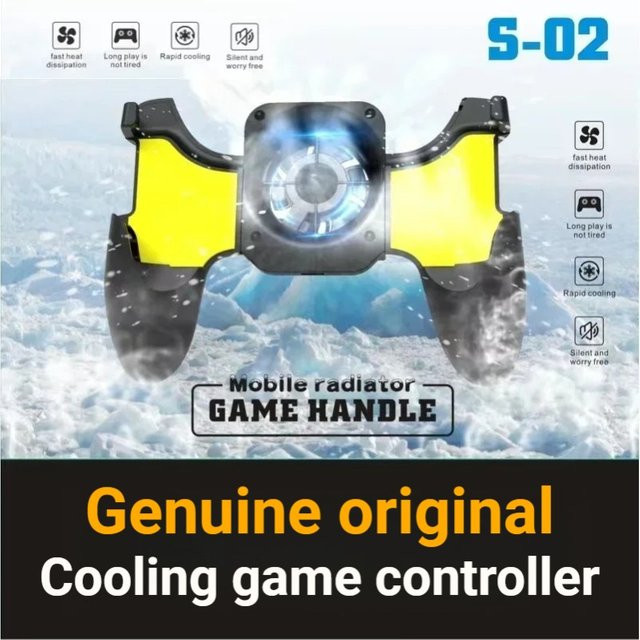 Kanlennys Room S-02 Gamepad Controller mit Luftkühlung für iPhone und Android in Schwarz - Bild 1