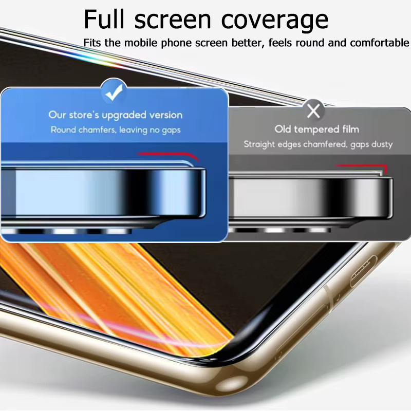 3er-Set gehärtetes Glas für Realme 9, 6,4 Zoll, transparent, HD-Displayschutz mit Fingerabdruck-Entsperrung und Anti-Explosion-Schutz - Bild 4