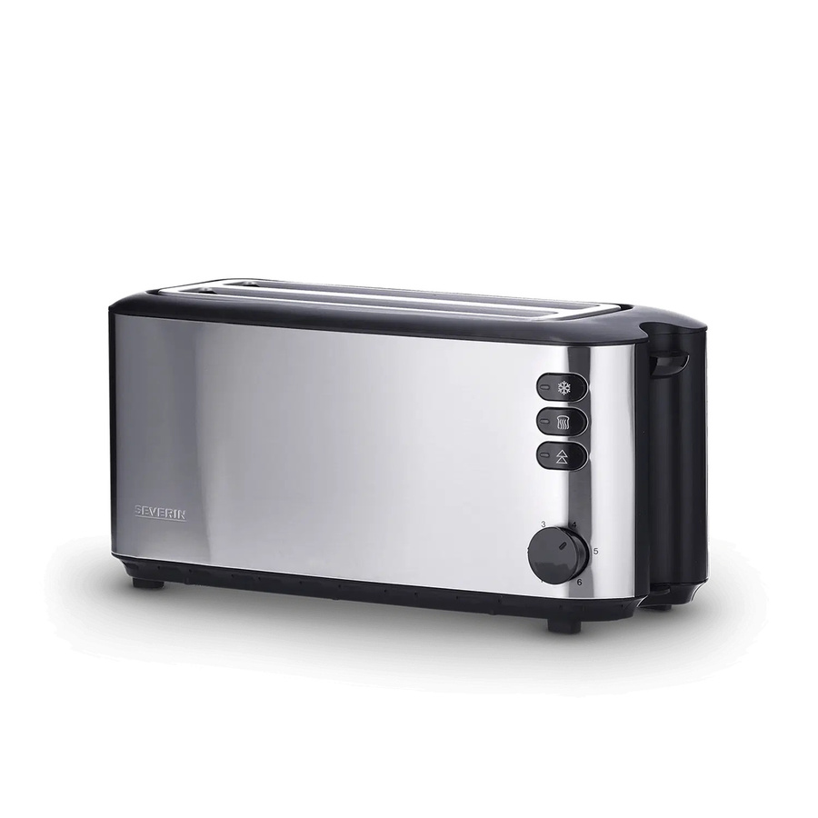 Severin Automatik-Langschlitztoaster AT 2509 in Edelstahl gebürstet und Schwarz mit 1400 W - Bild 5