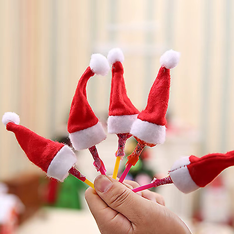 Alivparty Mini Santa Hut Lutscher-Hüte in Rot als Weihnachtsgeschenk und Party-Dekoration für Kinder - Bild 3