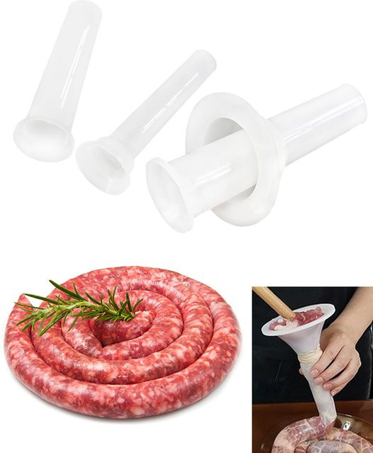 SAFEBET Wurstfüllmaschine Set mit 15-teiligem Zubehör und 4 Trichtern für die hausgemachte Wurstherstellung - Bild 1