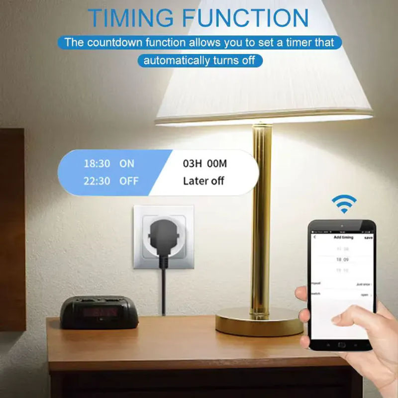 Szaoju WLAN Zigbee Steckdose mit Energieüberwachung in Weiß, kompatibel mit Tuya Smart Life App sowie Sprachsteuerung über Alexa, Google Home und Alice, EU-Stecker 16/20A - Bild 5