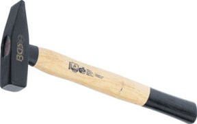 BGS Schlosserhammer 52304 mit Hickory-Holzstiel und Stahlkopf, 400 g - Bild 1