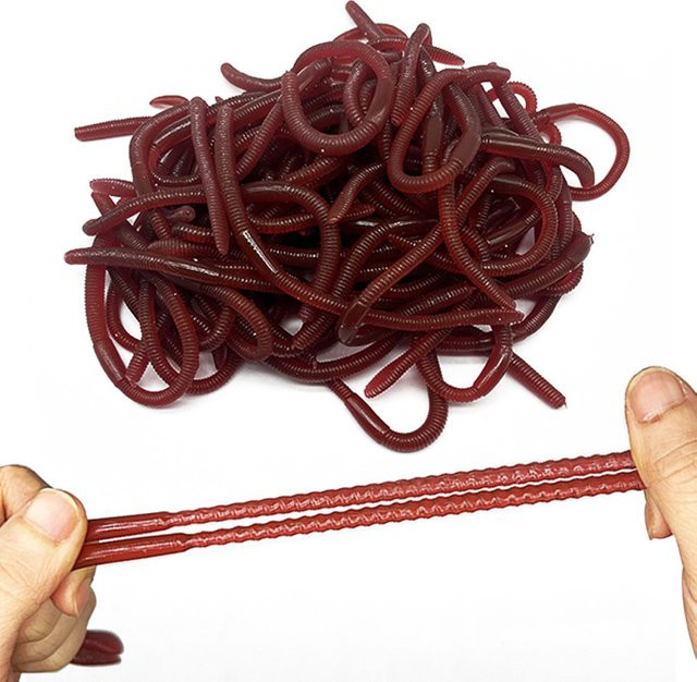 JK-ZMM Gefälschte Würmer, 10-teiliges Set, Kunststoff, Realistisch - Bild 1
