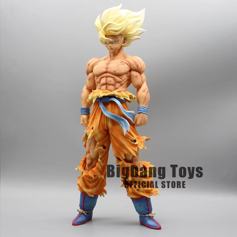 Bandai Dragon Ball Z Anime Figur Super Saiyajin Goku Statue aus Kunststoff, mehrfarbig, Höhe: 28 cm - Bild 3