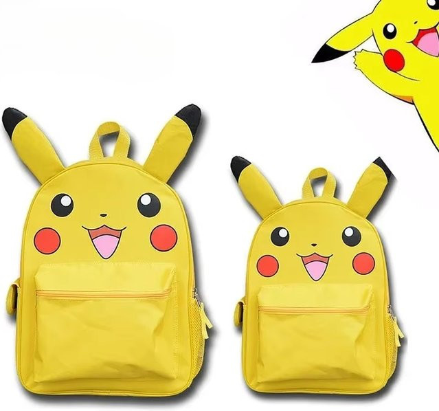 Bandai Pokemon Pikachu Kinderrucksack, Schultasche, mit 3D-Ohren-Design - Bild 1