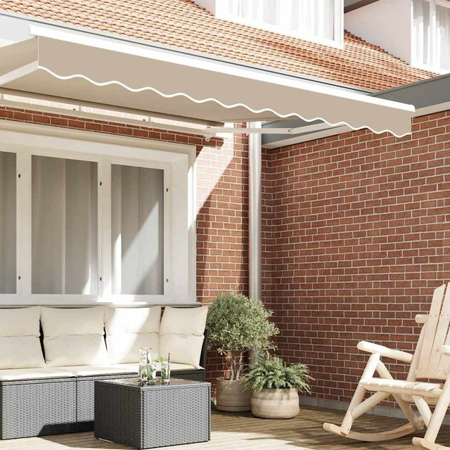 vidaXL Markisenvolant aus Polyester in Beige, Breite: 330 cm, Höhe: 20 cm - Bild 2