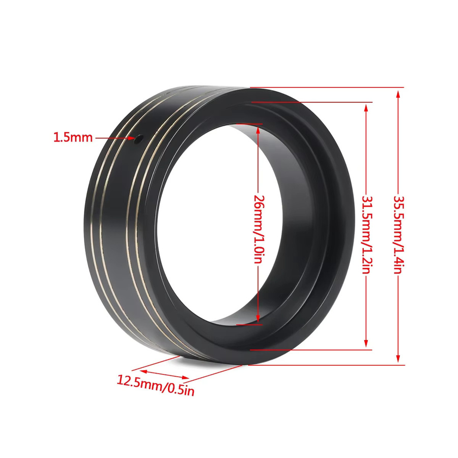 Fimonda Messing-Nabengewicht Beadlock-Ringe, 1:18, Zubehör - Bild 2
