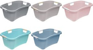 Keeeper Wäschewanne Janne in Nordic Blue mit ergonomischen Softgriffen und Nierenform - Bild 1