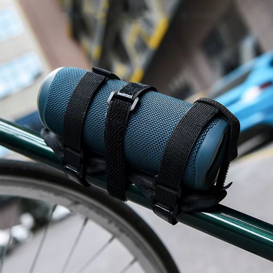 JBL Kompatible Fahrrad Lautsprecherhalterung aus Nylon in Schwarz mit Anti-Rutsch-Riemen für Bluetooth Lautsprecher Durchmesser 1,5-3,5 Zoll - Bild 4