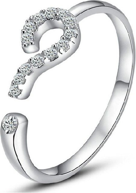 Lucky Star Jewelry Ring, versilbert, Fragezeichen, Damen, verstellbar - Bild 1