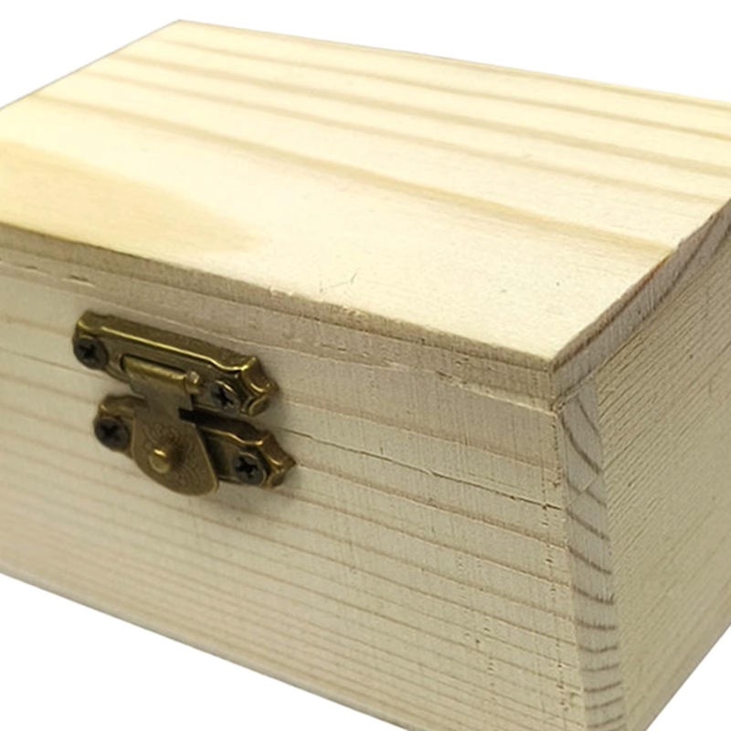 Phenovo Unvollendete Holzkiste als Schmuckvitrine und Bastelbox in Braun und Beige für Hochzeit und Hobbys - Bild 5