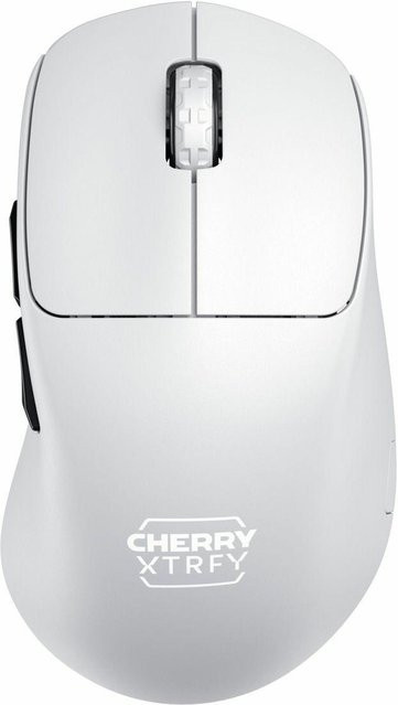 Cherry Xtrfy M64 Pro Wireless Gaming-Maus, Weiß, ergonomisch, 5 Tasten, Bluetooth und USB-Empfänger - Bild 1