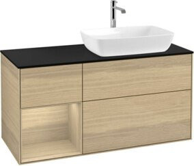 V&B Waschtischunterschrank Finion Wandbeleuchtung in Eiche Oak, Breite: 120 cm, Tiefe: 50,1 cm, Höhe: 50,1 cm - Bild 1