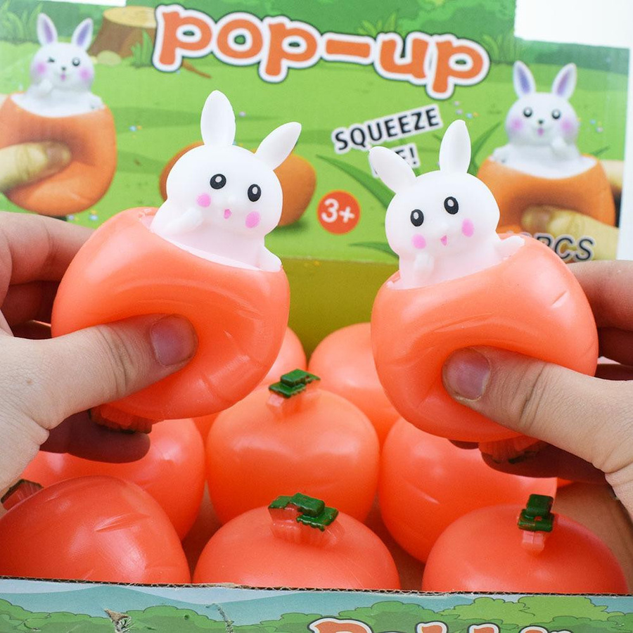 Topmix Osterkarotte Hase Quetschbecher, Fidget Spielzeug, 115 Stück - Bild 2